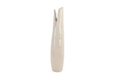 Vase deco 19x18,5x77,5 cm MESA ceramics shiny cream