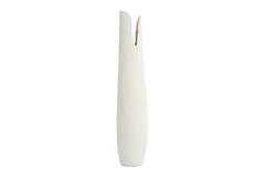 Vaas deco 19,5x19x92 cm MESA keramiek crème