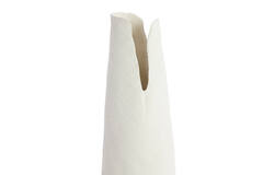 Vaas deco 19,5x19x92 cm MESA keramiek crème
