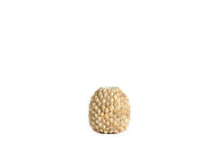 Vase deco Ø20,5x21,5 cm SHELL cream-sand