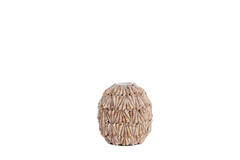 Vase deco Ø20,5x21,5 cm SHELL sand-taupe