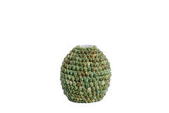 Vase deco Ø25,5x28 cm SHELL green