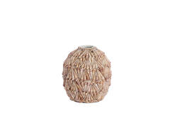 Vase deco Ø25,5x28 cm SHELL sand-taupe