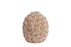Vase deco Ø33x37 cm SHELL sand-taupe