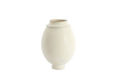 Vaas deco Ø24,5x33,5 cm LOREA keramiek mat crème
