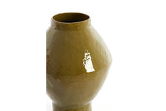 Vase deco Ø29x41 cm VASORA ceramics shiny olive green