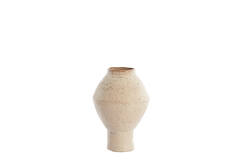 Vaas deco Ø22,5x33 cm VASORA keramiek glanzend taupe