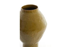 Vasija adorno Ø22,5x33 cm VASORA cerámica verde oliva brillante