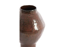 Vasija adorno Ø22,5x33 cm VASORA cerámica rojo mate-marrón mate