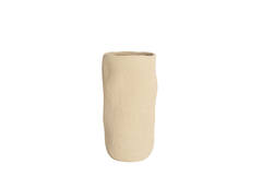 Vaas deco Ø25x49 cm SERAFINA keramiek licht bruin