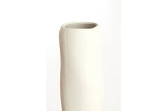 Vaas deco Ø16,5x56 cm SERAFINA keramiek crème