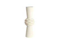 Vaas deco Ø24,5x73 cm OLIVORA keramiek crème