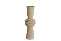 Vase deco Ø24,5x73 cm OLIVORA ceramics light brown