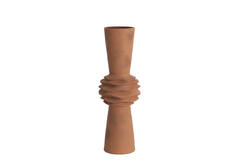 Vaas deco Ø24,5x73 cm OLIVORA keramiek terra