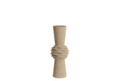 Vase deco Ø21x60 cm OLIVORA ceramics light brown