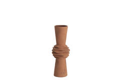 Vaas deco Ø21x60 cm OLIVORA keramiek terra