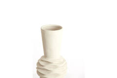 Vaas deco Ø18x47,5 cm OLIVORA keramiek crème