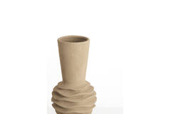 Vase deco Ø18x47,5 cm OLIVORA ceramics light brown