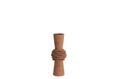 Vaas deco Ø18x47,5 cm OLIVORA keramiek terra