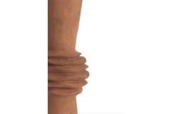 Vaas deco Ø18x47,5 cm OLIVORA keramiek terra