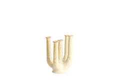 Vaas deco 20x14x25 cm LEONJO keramiek parelmoer