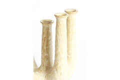 Vaas deco 20x14x25 cm LEONJO keramiek parelmoer