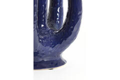 Vasija adorno 20x14x25 cm LEONJO cerámica azul oscuro