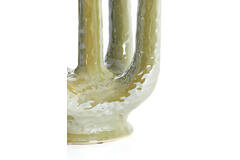 Vaas deco 20x14x25 cm LEONJO keramiek olie licht groen