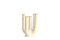 Vaas deco 22x16,5x30 cm LEONJO keramiek parelmoer