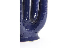 Vaas deco 24x18x36 cm LEONJO keramiek donker blauw
