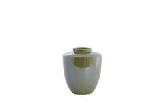 Vaas deco Ø25x28 cm TALEA keramiek olie licht groen
