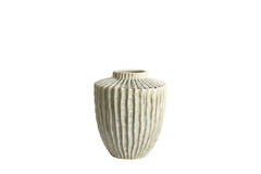 Vase deco Ø30x32 cm TALEA ceramics olive green-cream
