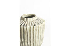 Vase deco Ø30x32 cm TALEA ceramics olive green-cream