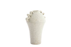 Vase deco 25x20x35 cm VOLCA ceramics cream