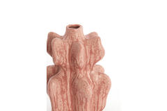 Vase deco 17,5x16x23,5 cm NARA ceramics coral-red