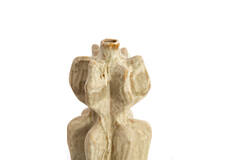 Vaas deco 19x17x37 cm NARA keramiek olijf groen