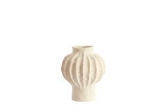 Vaas deco Ø20x24 cm HAKONE keramiek crème