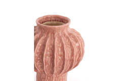 Vase deco Ø20x24 cm HAKONE ceramics coral-red