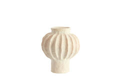 Vaas deco Ø24x28,5 cm HAKONE keramiek crème