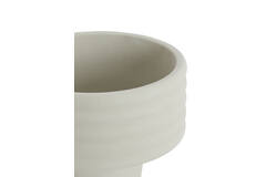 Vaas deco Ø30x27 cm SYLVA keramiek crème