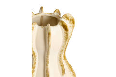Vase deco Ø18,5x34 cm MAGOME ceramics cream+olive green