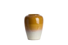 Vase deco Ø40x52 cm VALERIA ceramics ocher-cream