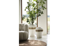 Vase deco Ø40x52 cm VALERIA ceramics cream+brown