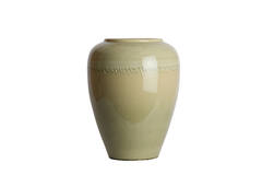 Vase deco Ø50x64 cm VALERIA ceramics light green+cream