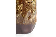 Vase deco Ø25,5x45,5 cm ALTHEA ceramics d brown+cream+orange