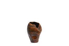 Vaas deco Ø26x35 cm AZURA keramiek donker bruin