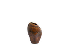 Vaas deco Ø26x35 cm AZURA keramiek donker bruin