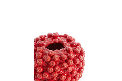 Vaas deco Ø25,5x27 cm BERRIES keramiek rood