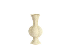 Vaas Ø8x17 cm SAVI keramiek mat zand