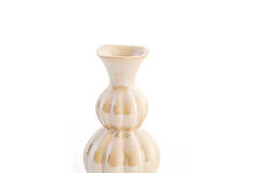 Vaas Ø8x17 cm NAIDA keramiek zand